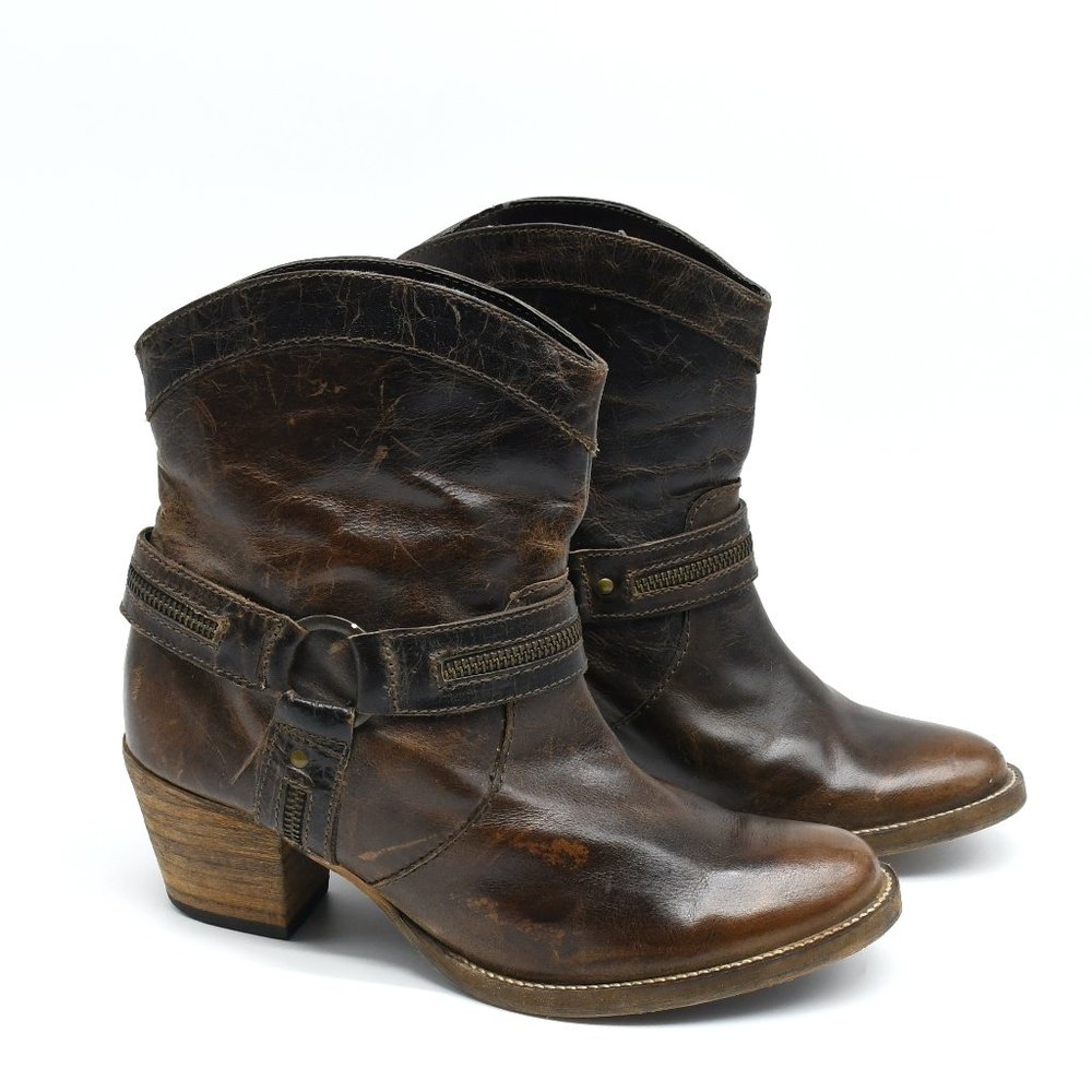 Dingo Metro Bluff Brown Leather Harness Boot 10 - Picture 2 of 7